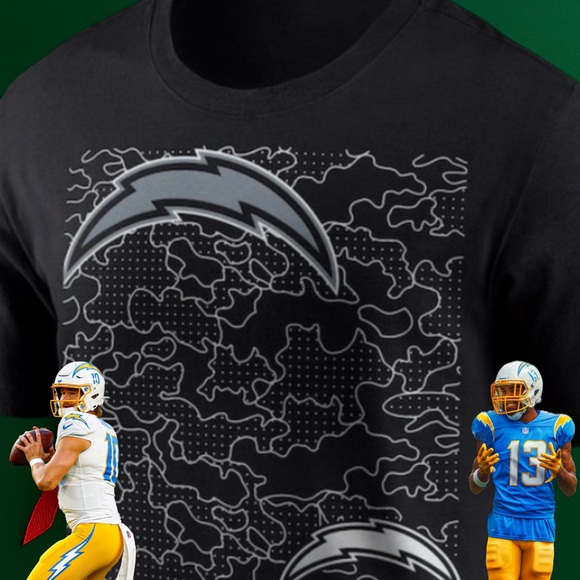 NEW - Men's Los Angeles Chargers Nike Bk RFLCTV T-Shirt Large “RARE” - Picture 3 of 9